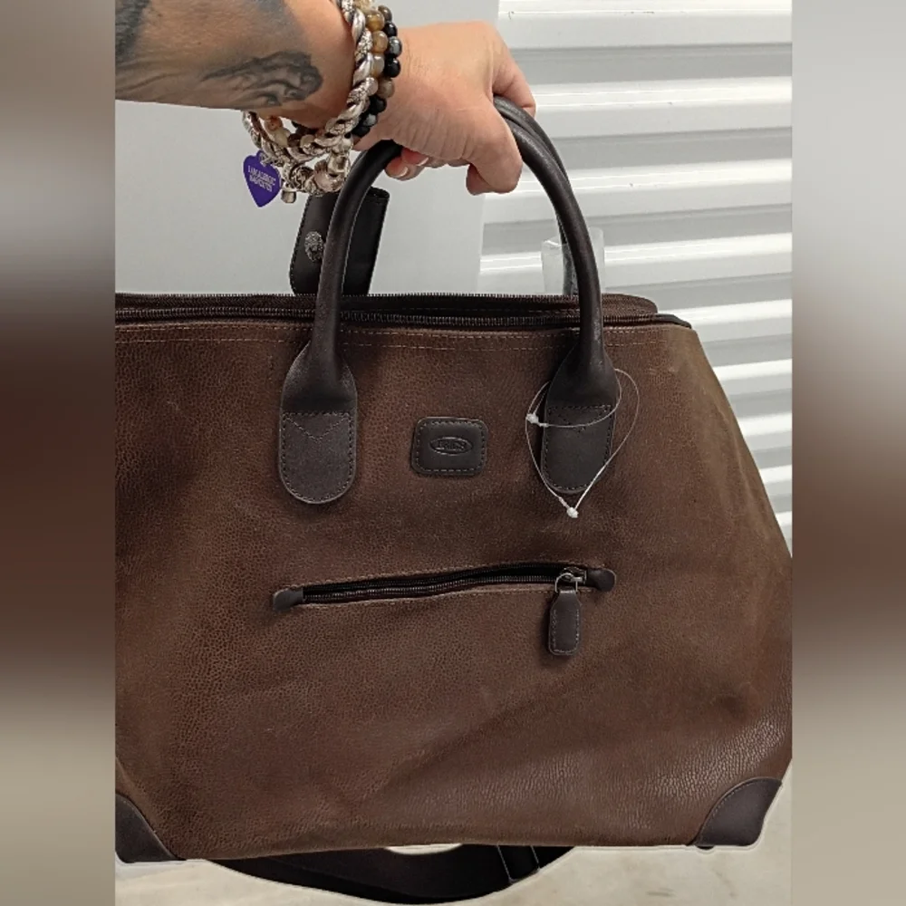 Bricks Boutique High Quality Brown Leather  Weekend Bag